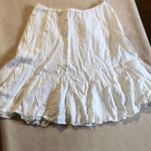 Summer White Linen Size 14 Skirt